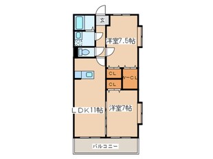 クレベールの物件間取画像